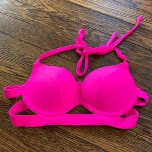 Victoria’s Secret push up bathing suit bra 34a hot pink